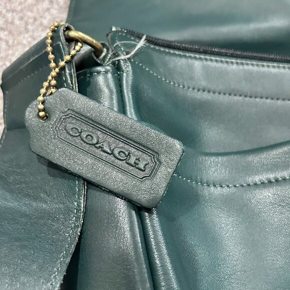 Vintage Coach Green Leather Messenger Bag - Picture 7 of 7
